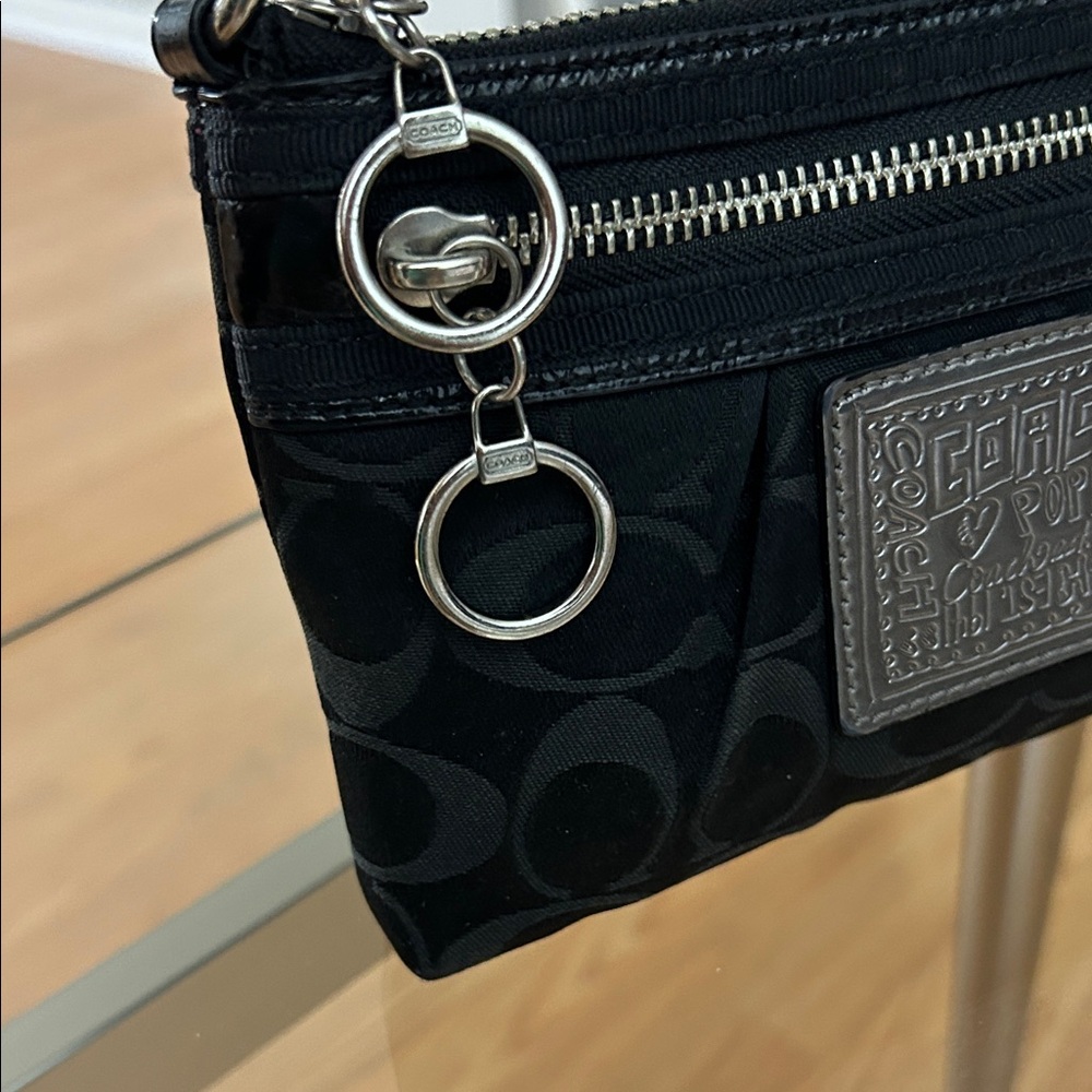 Coach Poppy Vintage Black Mini Shoulder Bag - Picture 5 of 11